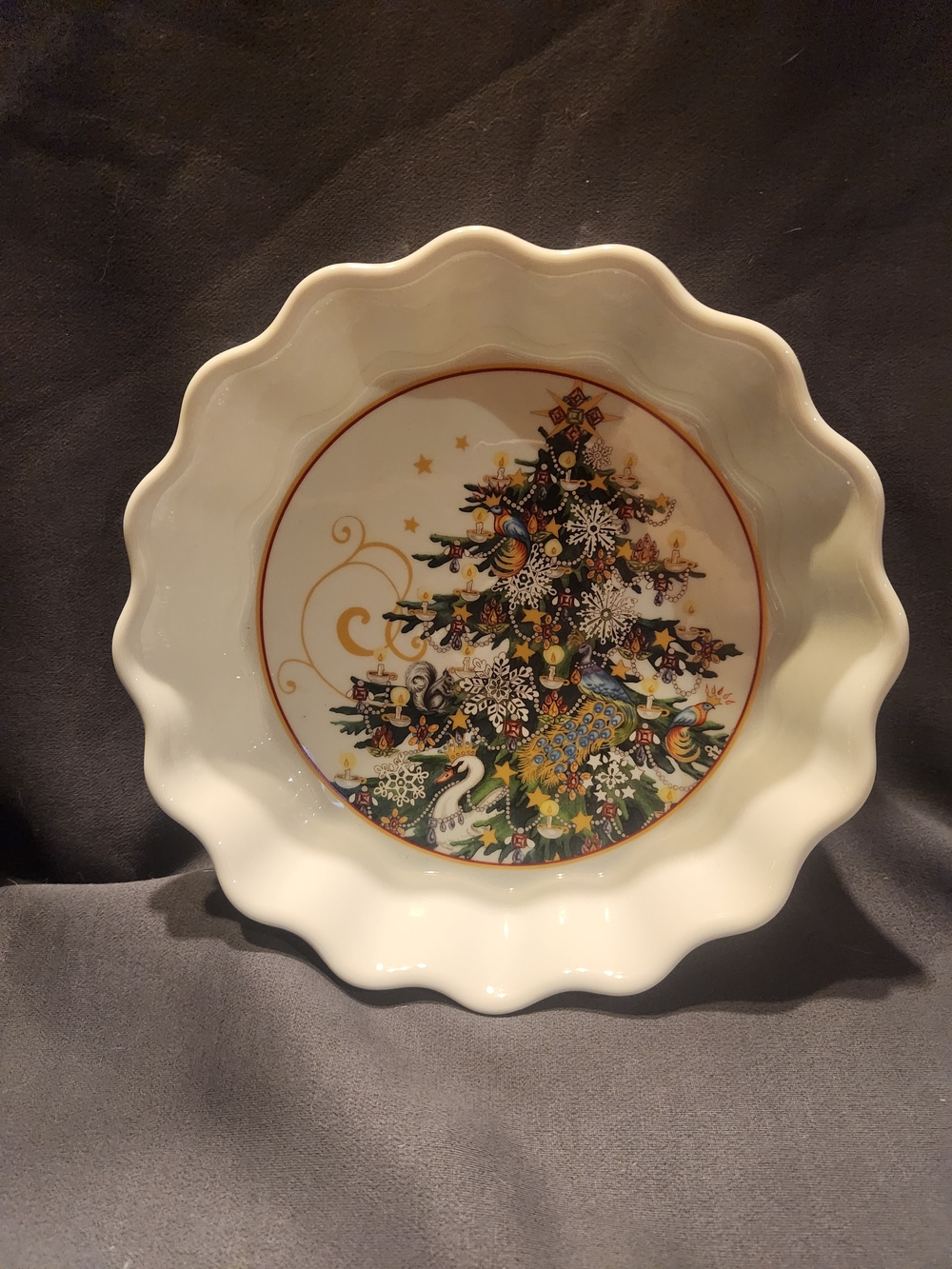 Twas The Night Before Christmas Pie Plate Williams Sonoma Mint